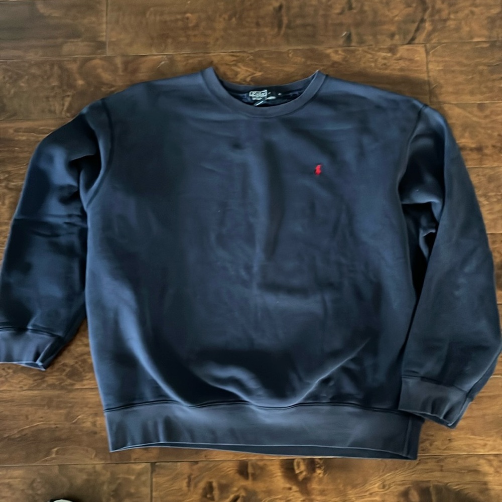 Navy Blue Polo Sweatshirt